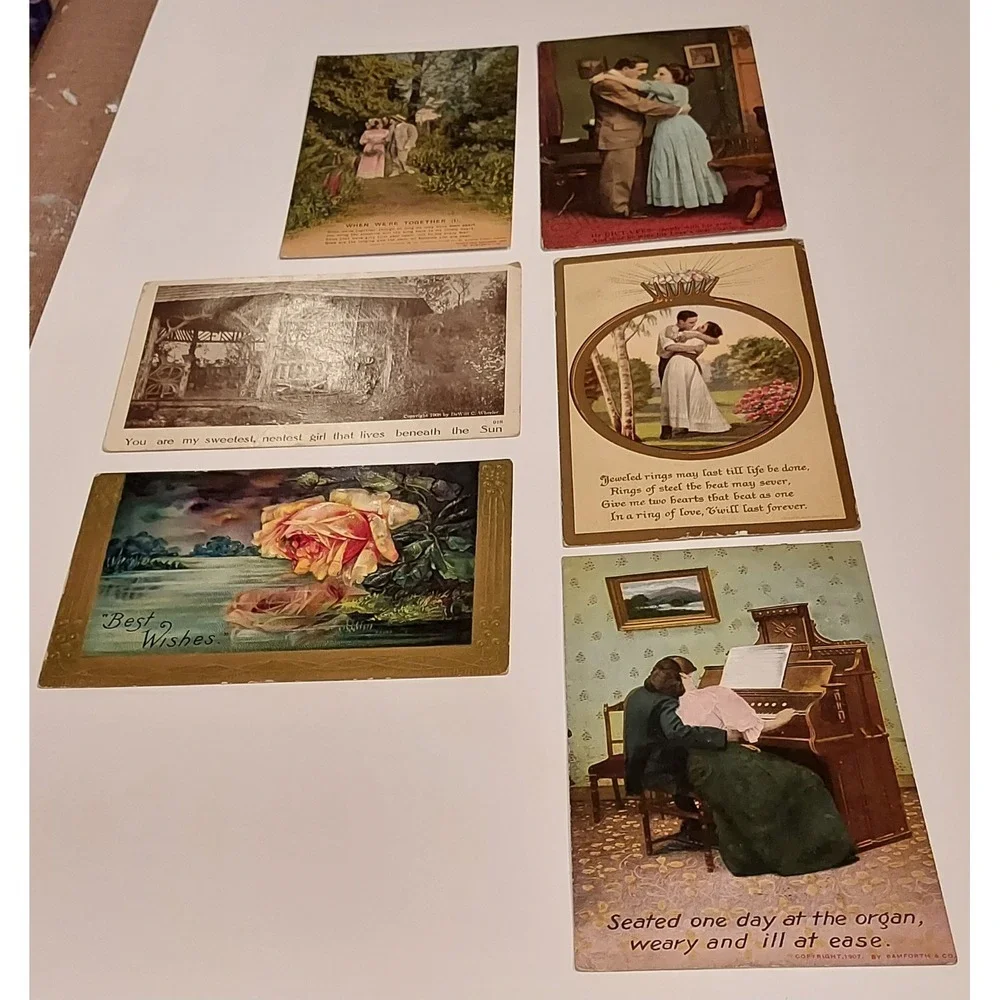 Antique Postcards - Love Story in Postcards - Phoebe & Earl 1909-1914